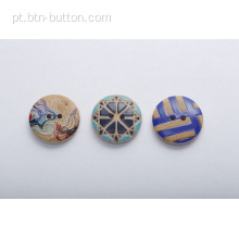 Botões de madeira com padrão personalizável